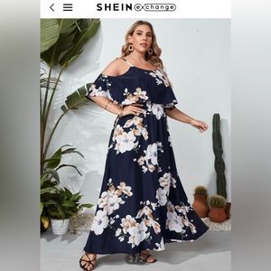SHEIN Navy floral dress